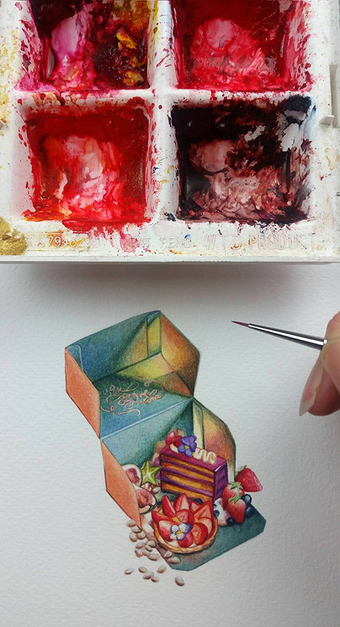 Heidi Willis_Illustration_cake_painting